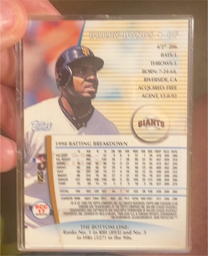1999 Topps Stadium Club #280 Barry Bonds — front