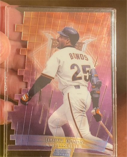 1999 Topps Stadium Club Triumvirate Luminous #T14C Barry Bonds — front