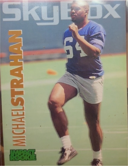 1993 SkyBox Impact #398 Michael Strahan — front