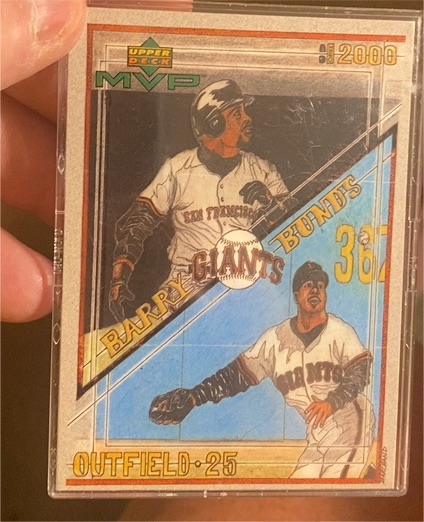 2000 Upper Deck MVP #DT3 Barry Bonds — front