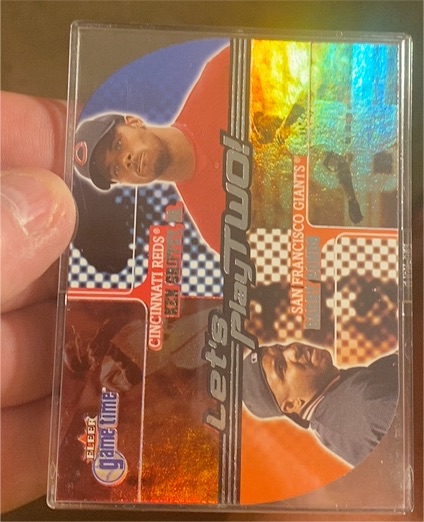 2001 Fleer Game Time Let's Play Two #13LT Ken Griffey Jr./Barry Bonds — front