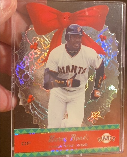 2001 Pacific Die-Cut Ornaments #19 Barry Bonds — front
