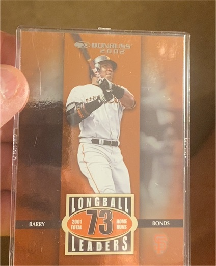 2002 Donruss Longball Leaders #LL-1 Barry Bonds — front