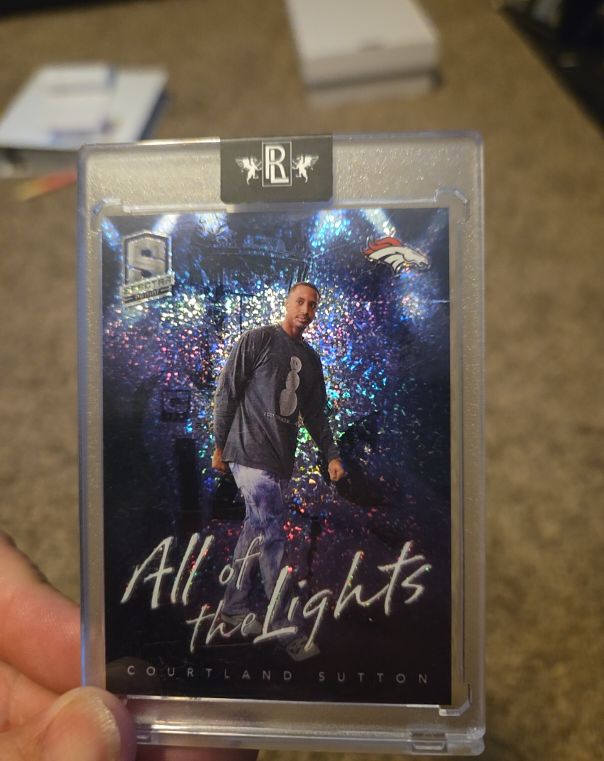 2024 Panini Spectra #AOL-CSU Courtland Sutton All of the Lights — front