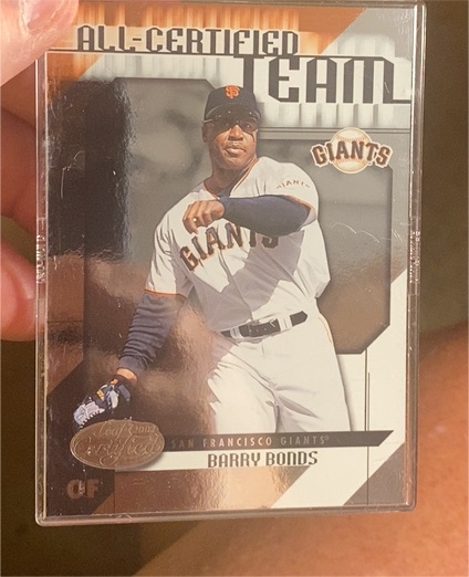 2002 Leaf Certified All-Certified Team #14 Barry Bonds — front
