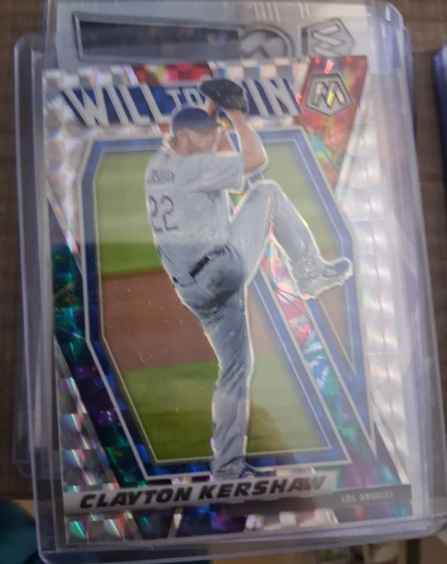 2021 Panini Mosaic Will to Win #WTW5 Clayton Kershaw — front