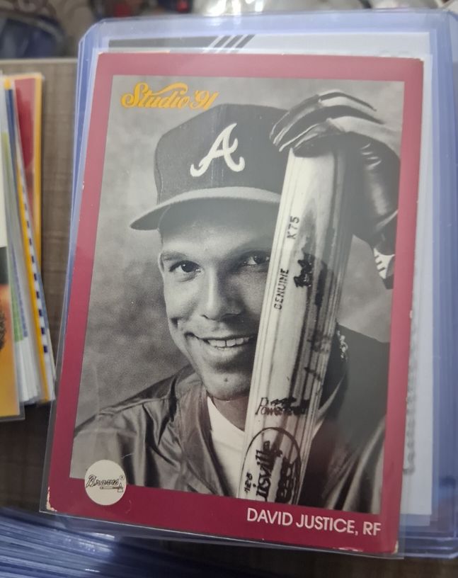 1991 Leaf Studio #146 David Justice — front