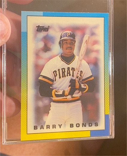 1990 Topps League Leaders Minis #70 Barry Bonds — front
