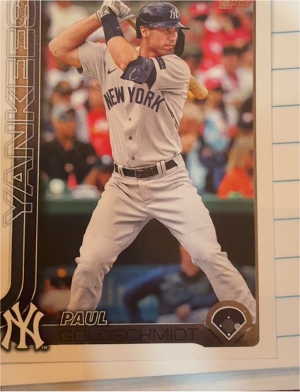 2025 Topps Yankees #1 Paul Goldschmidt — front