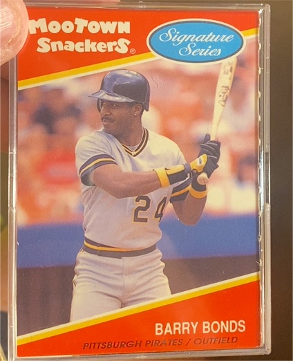 1991 MooTown Snackers Signature Series #24 Barry Bonds — front