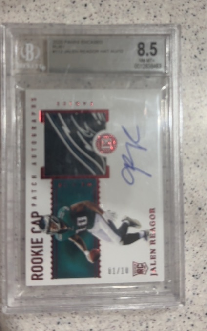 2020 Panini Encased #112 Jalen Reagor Rookie Patch Auto — front