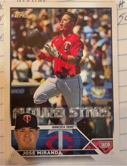 2023 Topps #505 José Miranda Minnesota Twins — front