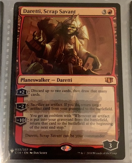 2014 Magic The Gathering Commander 2014 #033 Daretti, Scrap Savant — front