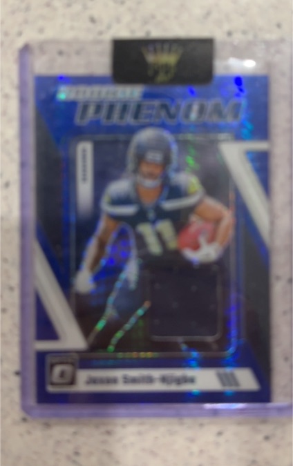2023 Panini Donruss Optic #RP-JSN Jaxon Smith-Njigba Rookie Phenom Patch Blue Prizm — front