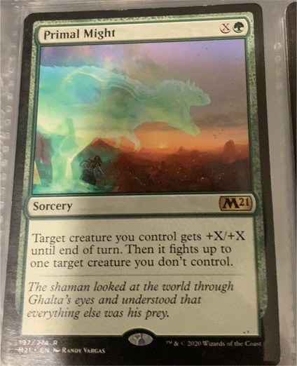 2021 Magic: The Gathering Core Set M21 #197 Primal Might — front