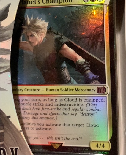 Final Fantasy MTG #552 Cloud, Planet's Champion — front