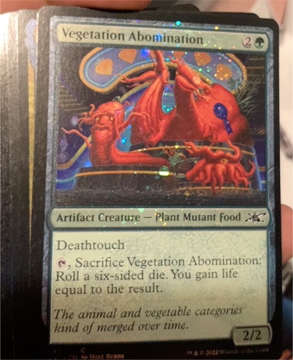2023 Magic The Gathering Unfinity #160 Vegetation Abomination — front