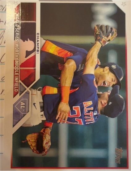 2023 Topps #574 Champs! Houston Astros Jose Altuve Jeremy Pena — front