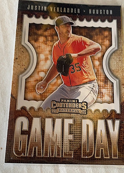 2020 Panini Contenders Game Day #GD-6 Justin Verlander — front