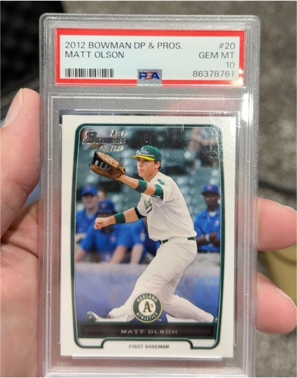 2012 Bowman Draft Picks & Prospects #20 Matt Olson — front