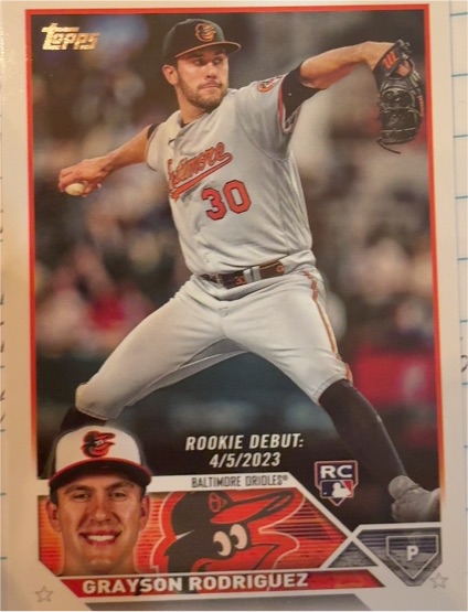 2023 Topps Update #US35 Grayson Rodriguez Rookie Debut — front