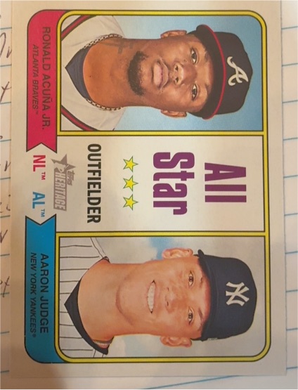 2023 Topps Heritage #336 Ronald Acuña Jr. / Aaron Judge — front