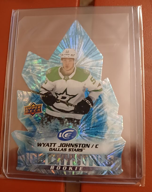 2022-23 Upper Deck Ice Crystals Die-Cut Rookie #IC-40 Wyatt Johnston — front