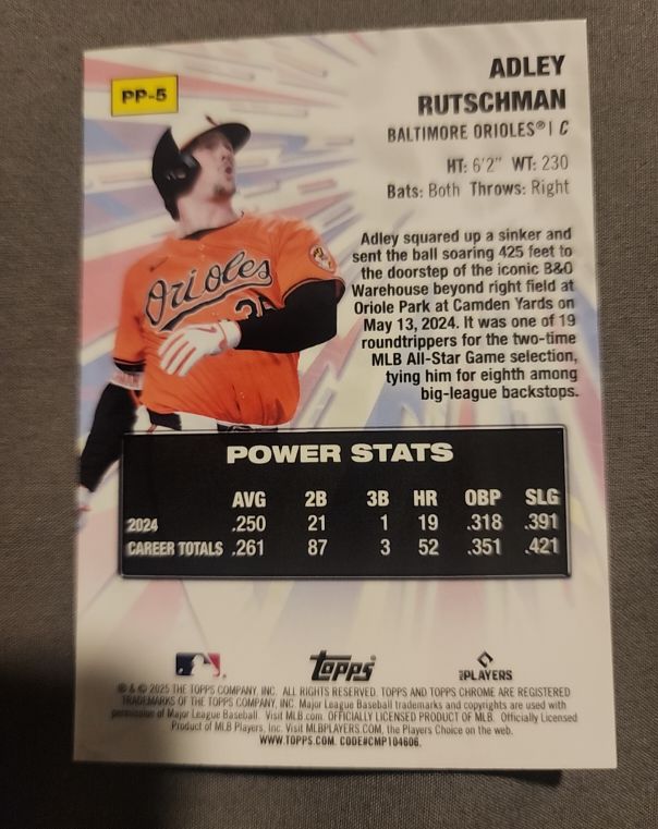 2025 Topps Power Players #PP-5 Adley Rutschman — front