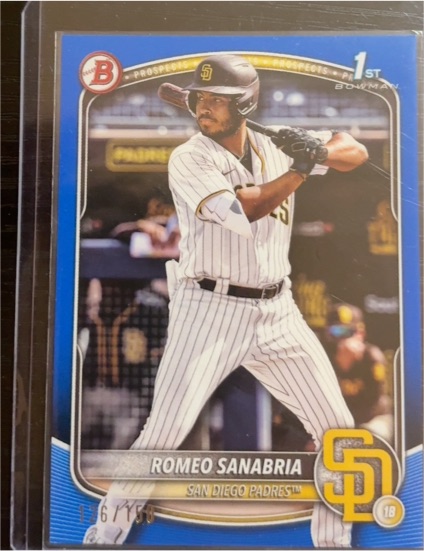 2025 Bowman #BP-3 Romeo Sanabria — front