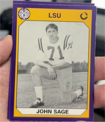 1990 Collegiate Collection LSU Tigers #67 John Sage — front