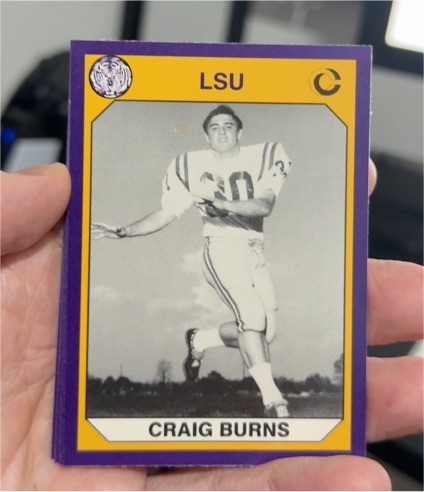 1990 Collegiate Collection #68 Craig Burns LSU Tigers — front