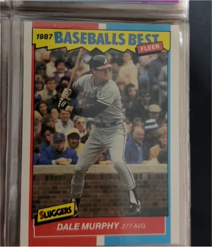 1987 Fleer Baseball's Best Sluggers vs Pitchers #28 Dale Murphy — front