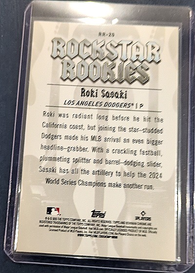 2025 Bowman Chrome #RR-20 Roki Sasaki Rockstar Rookies — back