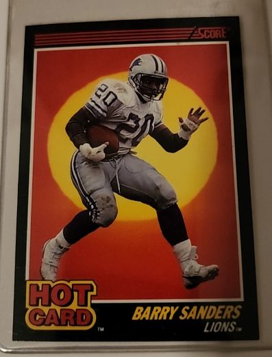 1990 Score Hot Card #3 Barry Sanders — front