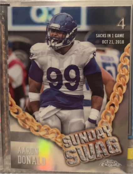 2024 Topps Chrome #SS-25 Aaron Donald Sunday Swag — front