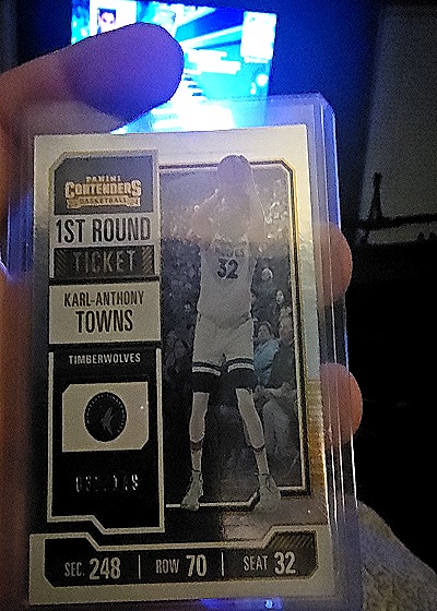 2023-24 Panini Contenders 1st Round Ticket Karl-Anthony Towns — front
