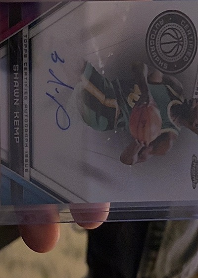1996-97 Topps Certified Autograph Issue #100 Shawn Kemp — front