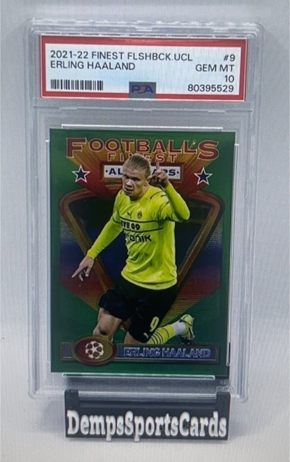 2021-22 Topps Finest Flashbacks UCL #9 Erling Haaland — front