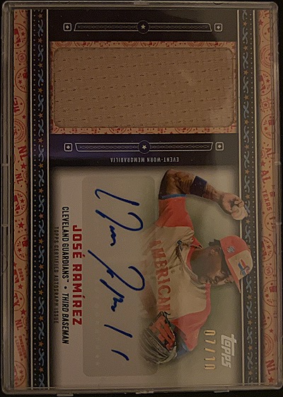 2024 Topps Update Series All-Star Auto Jumbo Patch #ASAJP-JRA Jose Ramirez — front