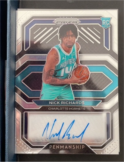 2020-21 Panini Prizm #RP-NRS Nick Richards Rookie Penmanship Auto — front