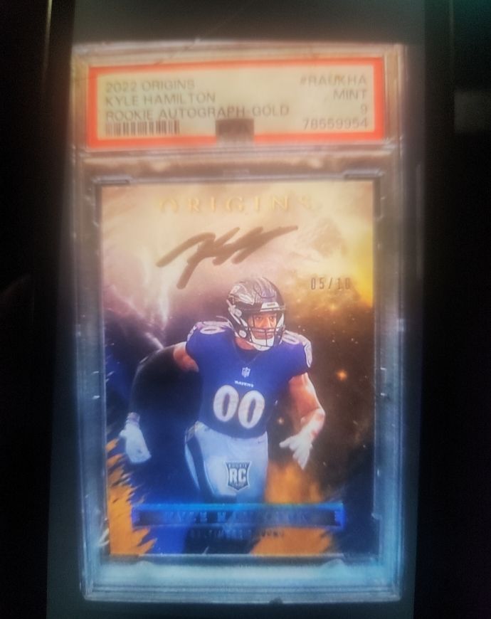 2022 Panini Origins #RAU-KHA Kyle Hamilton Rookie Autograph — front