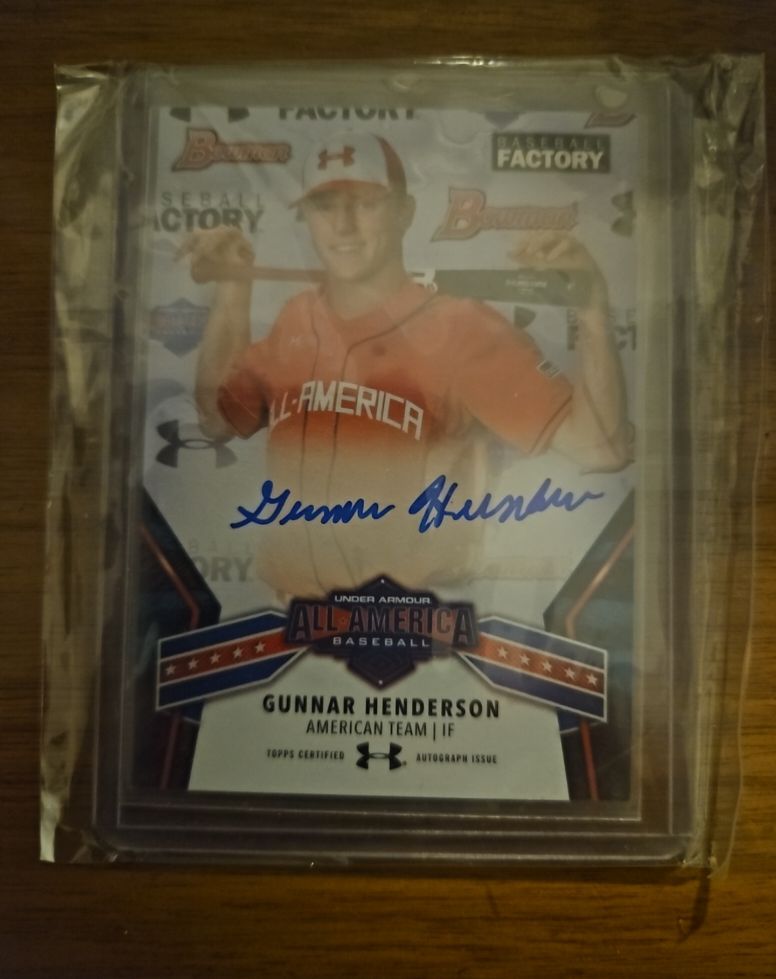 2018 Bowman Under Armour All-America #UAA-10 Gunnar Henderson — front