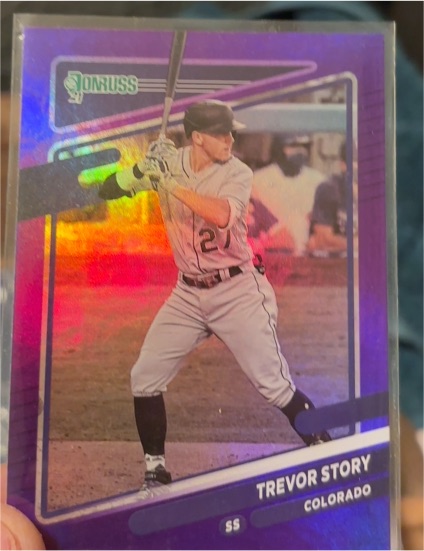 2021 Donruss Holo Purple #77 Trevor Story — front