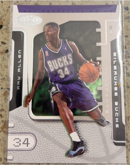 2002-03 Hoops Hot Prospects #57 Ray Allen — front