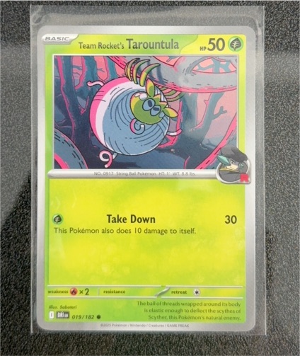 2025 Pokémon SV10: Destined Rivals #019 Team Rocket's Tarountula — front