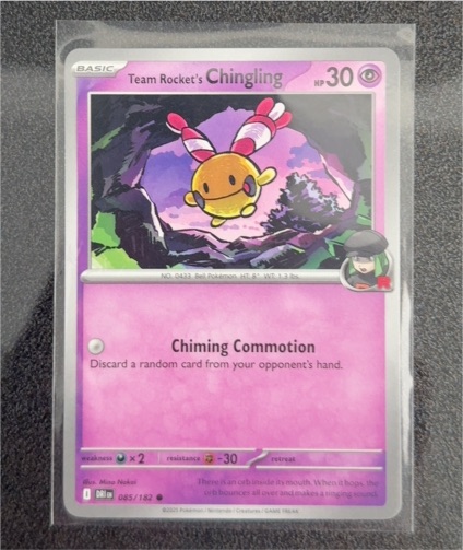 2025 Pokémon TCG Destined Rivals #085 Team Rocket's Chingling — front