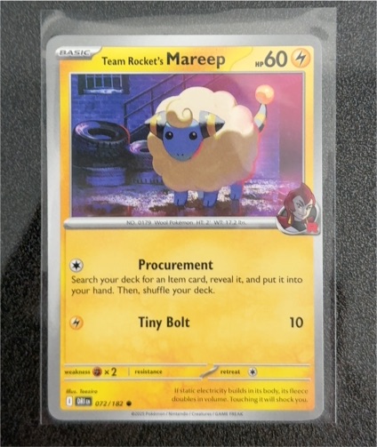 2025 Pokémon Scarlet & Violet Destined Rivals #072 Team Rocket's Mareep — front