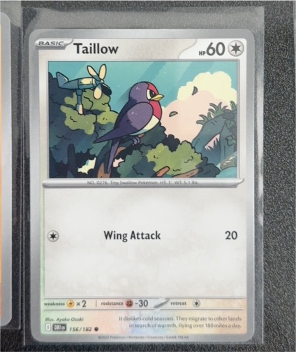 2025 Pokémon Scarlet & Violet Destined Rivals #156 Taillow — front