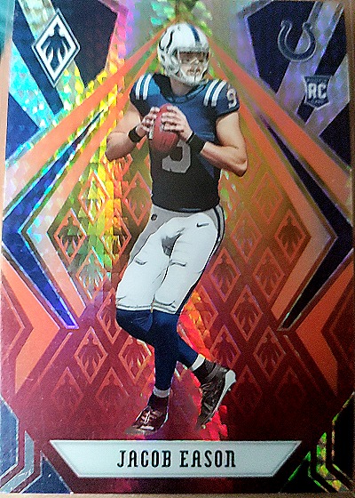 2020 Panini Phoenix #116 Jacob Eason Fire Burst Rookie Card — front