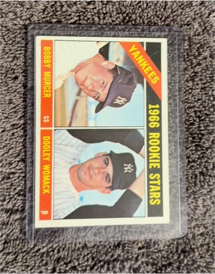1966 Topps #469 Yankees Rookies Bobby Murcer & Dooley Womack — front